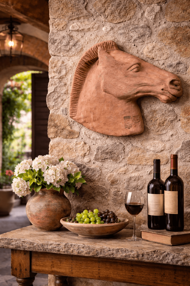 Tête de Cheval en Terre Cuite d’Impruneta